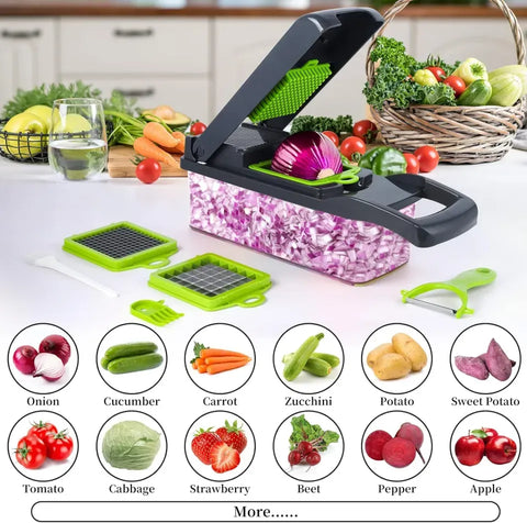 16-in-1 Multifunctional Vegetable Chopper & Slicer