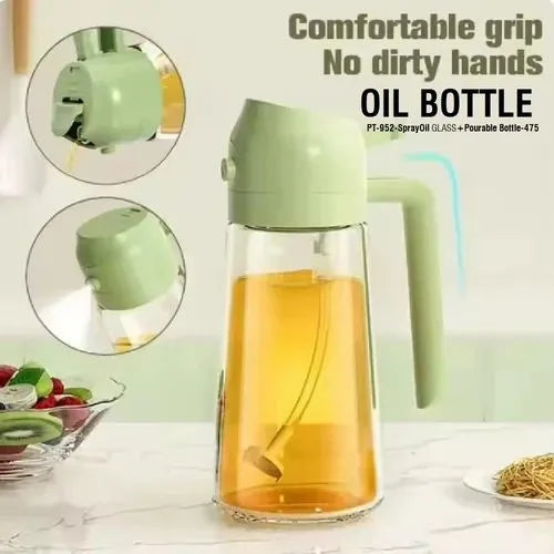 2 in 1 Glass Oil Spray Dispenser 450 ml